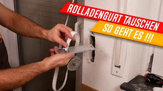 Rolladengurt tauschen Rolladengurtband selber austauschen Do it yourself Anleitung ✅ [upl. by Laamaj176]