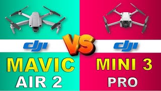 DJI MAVIC AIR 2 VS DJI MINI 3 PRO [upl. by Maddalena]