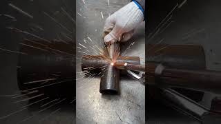 Handheld Laser Welder  Strong and Aesthetic Welds for FourWay Pipe Connections [upl. by Haletta933]