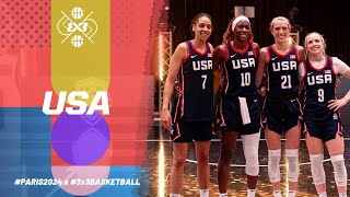 USAs 🇺🇸 Women Olympic Team  3x3 Basketball [upl. by Amzu978]