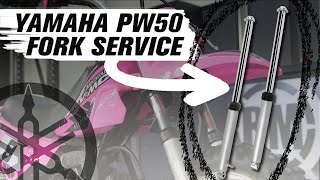 How To Replace Fork Seals on Yamaha PW50 [upl. by Jammie944]