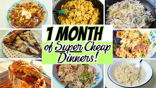 20 Amazingly Simple Budget Meals  A whole month of BudgetFriendly Meals  Quick amp Easy Recipes [upl. by Rimidalb]