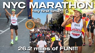 I RAN THE NYC MARATHON My First Time  Full Race Day Experience [upl. by Rape]