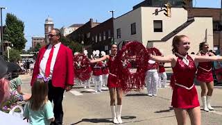 Parkersburg Big Red Marching Band in 2023 Homecoming Parade [upl. by Madlen148]