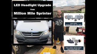 LED Headlight Upgrade from Million Mile Sprinter for T1N Sprinter [upl. by Yseulta703]