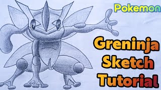 How To Draw Ash Greninja  Ash Greninja Pencil Shaded Drawing For Beginners [upl. by Atimed471]