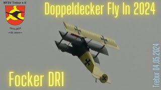 RC FOKKER DRI Doppeldecker Fly In 2024 in Trebur [upl. by Welsh]