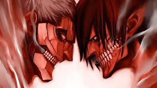 Eren vs Reiner all fights aot [upl. by Annalee]