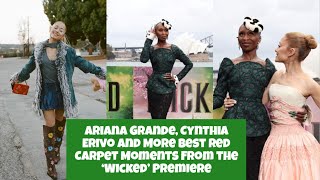 Ariana Grande Cynthia Erivo and More Best Red Carpet Moments From the ‘Wicked’ Premiere [upl. by Lerim]