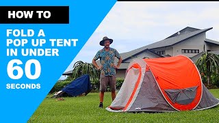 How to fold up a pop up tent  Learn how to pack down a popup tent [upl. by Mcnelly]