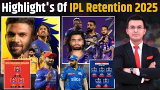 IPL 2025 Retention MS Dhoni Rohit Sharma Virat retained Pant Iyer released Know Top Highlights [upl. by Llehsem626]