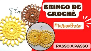 COMO FAZER BRINCOS de CROCHÊ maravilhosos [upl. by Ennaitak]