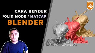 Cara Render Material Matcap Blender 3D [upl. by Terriss349]