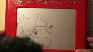 Etch A Sketch Time Lapse Mickey Mouse and Minnie [upl. by Eilema]