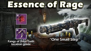 Destiny 2 Shadowkeep  Essence of Rage  Fangs of ShunGath Location  One Small Step Guide [upl. by Dnalro916]