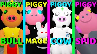 Roblox Piggy BULL vs MAGICIAN vs COW vs SPIDER [upl. by Courtney]