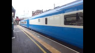 he HST Class 43 LSLs MIDLAND BLUE PULLMAN Nos4304643055 was arrives at Carlisle [upl. by Devad]