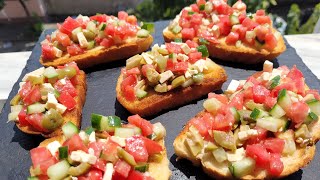 Si te pergatisim Brusketa verore italiane per vetem 10 minuta  Italian Summer Bruschetta [upl. by Particia]