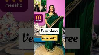 Meesho velvet saree haul under 700 🥰🥰 meesho meeshosareehaul ashortaday youtubeshort [upl. by Josephine]