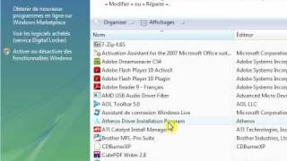 desinstaller logiciel sous Windows VistaFLV [upl. by Anotyad]
