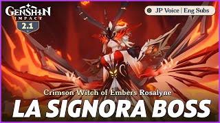 SIGNORA BOSS FIGHT First Encounter  Genshin Impact 21  Japanese Voice English Subs [upl. by Adnohser]