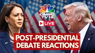 Trump Vs Harris Debate LIVE  US Presidential Debate Reactions  TrumpKamala Harris Face Off  N18G [upl. by Leelah]