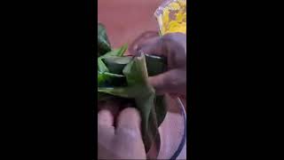 How to wrap koki in banana leaf bean pudding [upl. by Kono751]