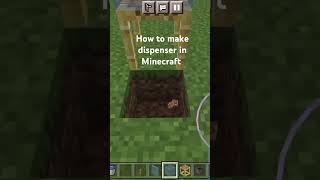 How to make dispenser in Minecraft [upl. by Eivlys707]