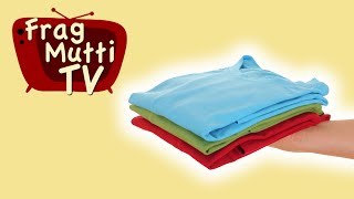 TShirt in Sekundenschnelle falten mit Frag Mutti TV [upl. by Arrait]