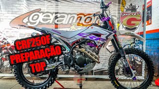 CRF250f  Preparação e Customização TOP  Geramotos Racing [upl. by Nojel20]