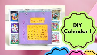 DIY Calendar for kids  📆 calendar schoolproject diy [upl. by Alliuqal210]