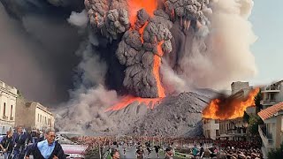 2 minutes ago in Sicily Italy Mount Etna erupted violently shocking the world [upl. by Sperry447]