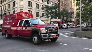 BRAND NEW FDNY LADDER 25 amp FDNY SPECIAL OPERATIONS COMMAND SSL25 RESPONDING ON WEST 77TH STREET [upl. by Vandervelde]