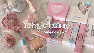 150 YESSTYLE beauty haul 🍥  kbeauty makeup skincare unboxing amp swatches [upl. by Ialda404]