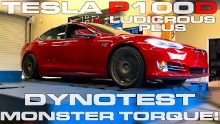 Tesla Model S P100D Ludicrous Plus Dyno Testing on a Mustang Dyno [upl. by Atteyram]