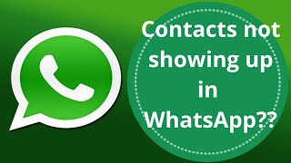 Phone contacts not showing up in WhatsApp  solved [upl. by Auqinom623]