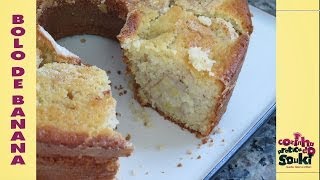 Bolo de Banana com legendas  Cozinha prática  Receita fácil e simples [upl. by Eissoj]