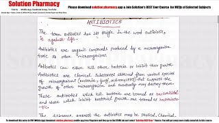 Topic 01 Introduction to Antibiotics  Medicinal Chemistry 03  BPharmacy 6th Semester [upl. by Oriaj]