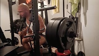 185kg Beltless SSB Box Squat [upl. by Assetan]