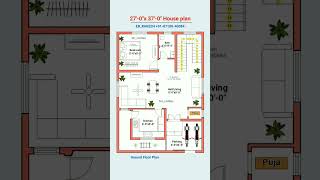 27x37 house plan floorplan homedesign [upl. by Ahsina]