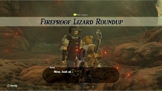 How To Get Fireproof Gear  Zelda BotW  Free Flambreaker Armor Side Quest [upl. by Ailsun]