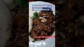 Rindsschnitzel in schmackhafter steinpilze sauce rezept kochvideo food [upl. by Ahsotan486]