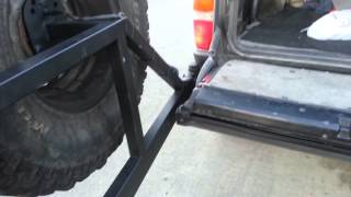 EMS tire carrier kit mounted on my plate bumper [upl. by Awuhsoj]