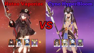 C0 Hutao Vaporize VS C0 Cyno Hyperbloom  Genshin Impact [upl. by Arlo167]