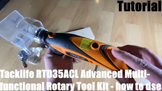 How to use Tacklife RTD35ACL Advanced Multifunctional Rotary Tool Kit instructions [upl. by Leunamesoj]