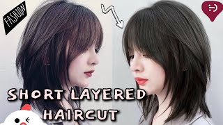 Short Layered Haircut✁ TUTORIAL step by step✧ [upl. by Rhiamon]