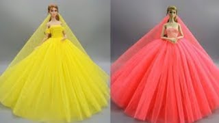 Disney Princess Doll Makeover  DIY Miniature Ideas for Barbie  Wig Dress Faceup and More DIY [upl. by Flaherty744]