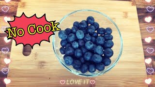 How to make No Cooking Baby Fruit Food Purée from 69 months  Blueberries Purée [upl. by Enetsuj280]