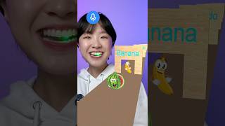 English Test with flashing mouthpiece 🥕🍎🍉🍊 fruitchallenge [upl. by Armando43]