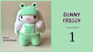 Crochet Bunny Froggy  Part 1 [upl. by Leonteen980]